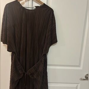 Brown Plisse Dress